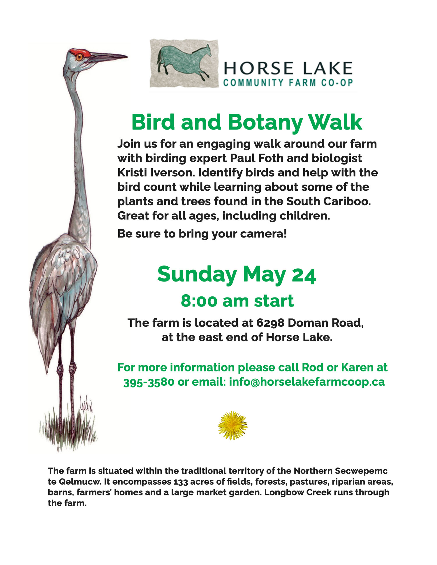 Bird and 
Botany Walk Poster